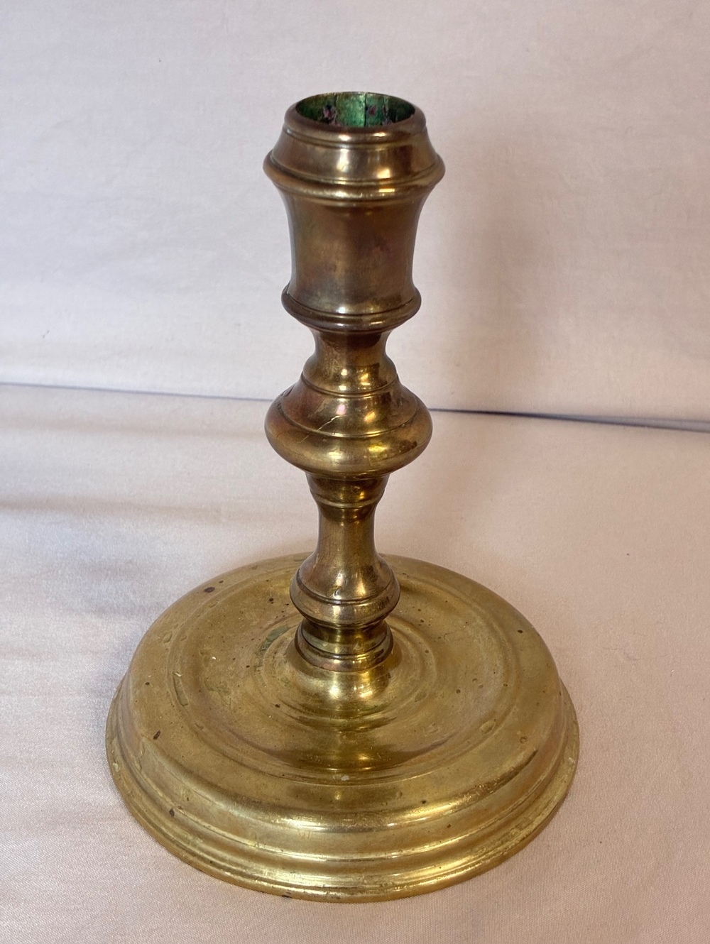 Vintage Brass Candlestick 6" Tall with Wide Base